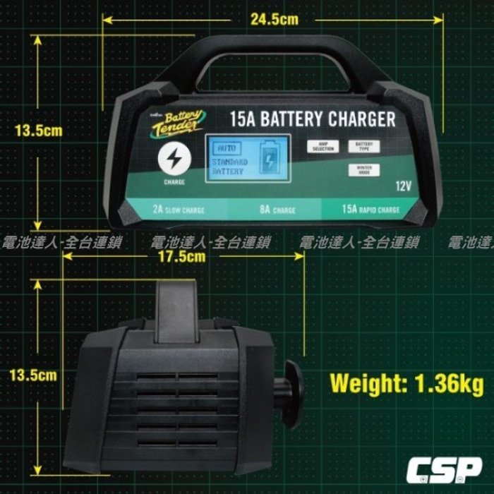 ☆電霸科技☆ BT15000 美式風格 Battery Tender 脈衝式 12V 電瓶 充電器 電池 充電機 汽機車