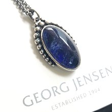 【小麥的店】售完＊GEORG JENSEN 喬治傑生 9B 方鈉石氧化純銀項鍊