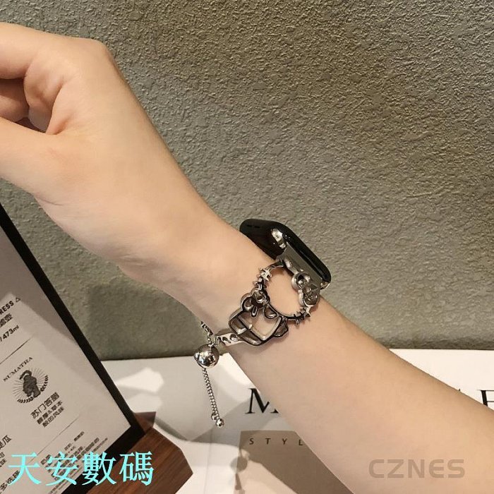 【】Apple Watch 鏤空手鐲 女士錶帶 不鏽鋼錶帶 S9 S8 SE S7 S6 45 41 40mm 44