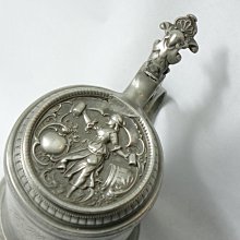 罕見且稀有的19世紀 / 德國 G. HAHN 古董錫杯【一元起標】