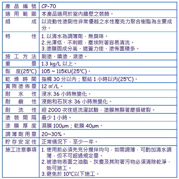 【工具屋】*含稅* 明星水性塗料 CP-70 蠶絲白 平光 2301 加侖裝 水性水泥漆 室內牆壁 乳膠漆 面漆 台灣製