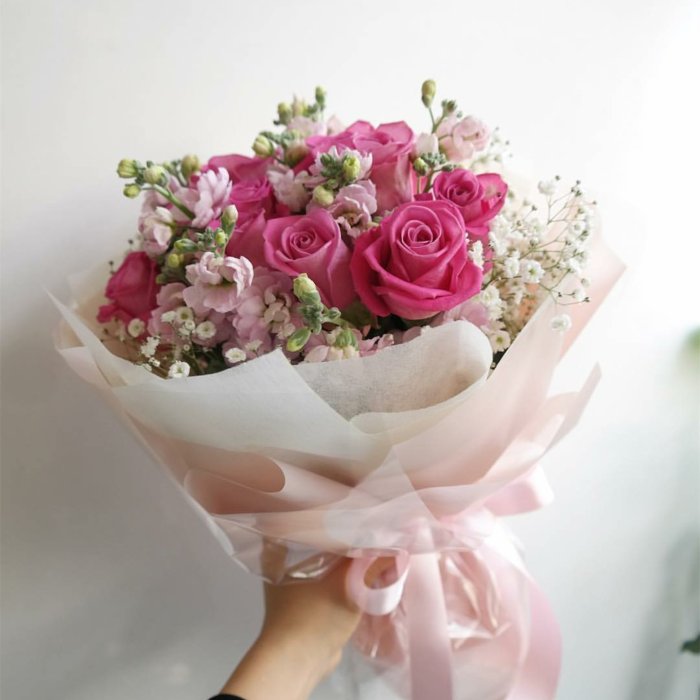 【B0108  在一起】 11朵玫瑰花束 朵麗絲花店 新品上架 免運費