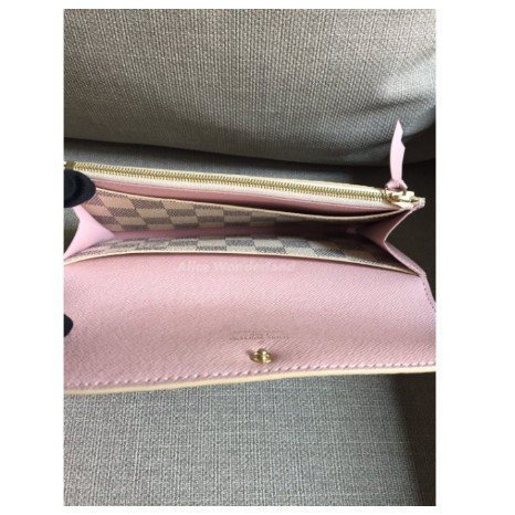 Louis Vuitton LV N41625 Emilie 白色棋盤格 釦式長夾 錢包 粉色內襯 有現貨