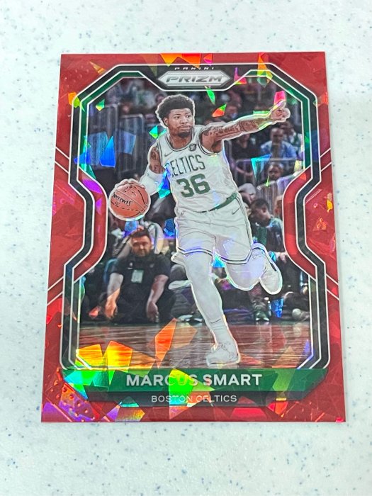 2020-21 PANINI - PRIM MARCUS SMART RED CRACKED ICE NO.97