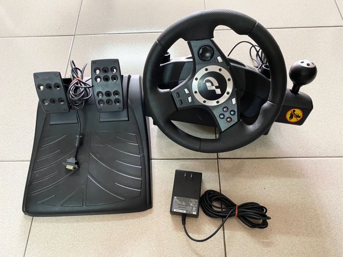 Sony PlayStation 2 GT4 driving force pro賽車方向盤組 羅技聯名款 零件機，故障需維修處理