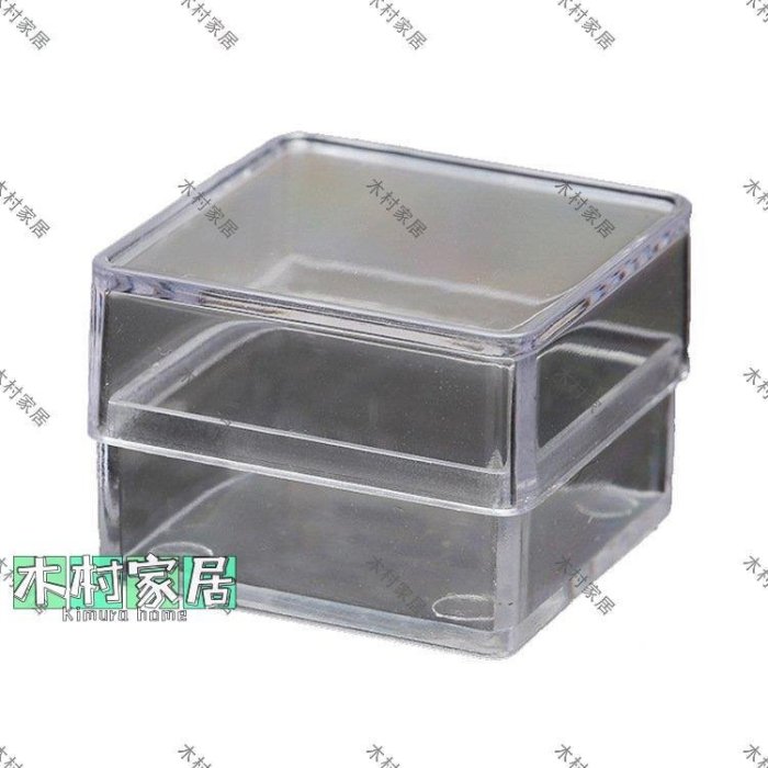 〖木村家居〗正方形透明樣品盒透明塑料盒子迷你有蓋PS塑膠盒水晶盒3*3*2.2CM