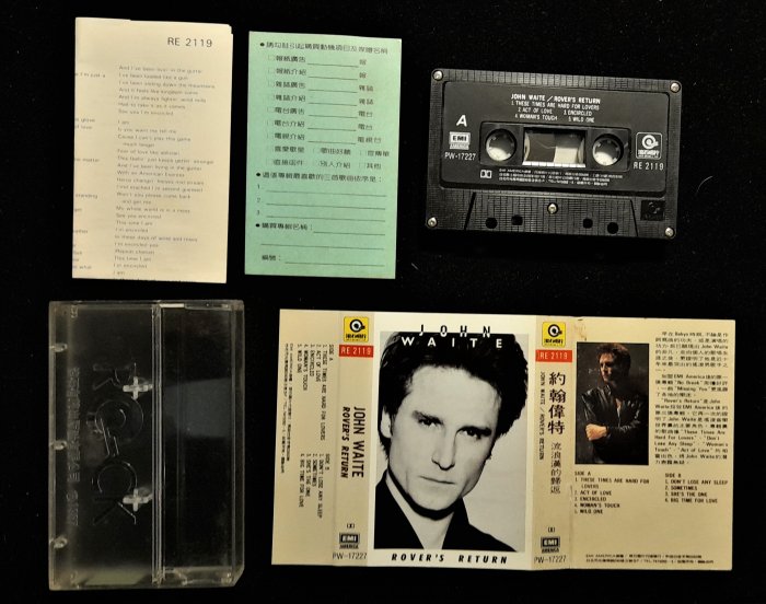 錄音帶 /卡帶/IC147/英文/JOHN WAITE/ROVER'S RETURN/約翰偉特/流浪漢的歸返/非CD非黑膠