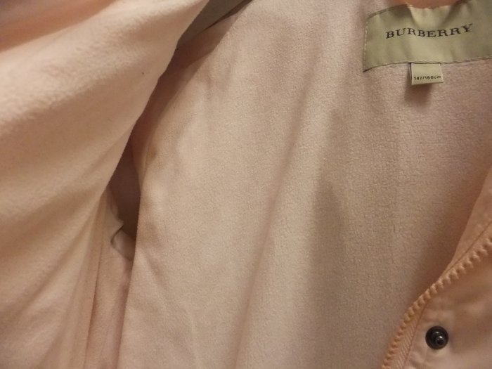 Burberry    淡粉色  長版  風衣  外套