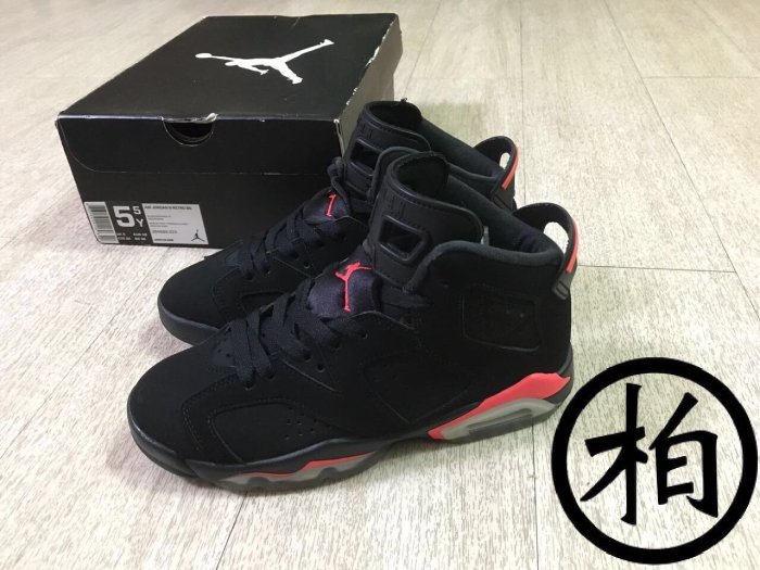 【柏】優質二手 AIR JORDAN 6 RETRO BG 黑紅 大魔王 384665-023 女鞋 US5.5Y