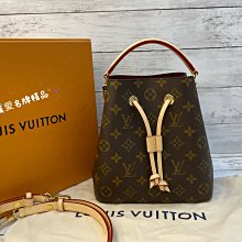 《真愛名牌精品》LV M46581 NéoNoé BB 新款 老花小水桶包 *全新品*