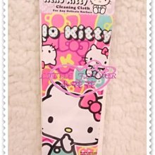 ♥小花花日本精品♥Hello Kitty側坐無辜立體豐富圖好實用精緻擦拭布/眼鏡布相機布