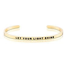 MANTRABAND 悄悄話手環 Let Your Light Shine閃耀你的光芒 金色手環