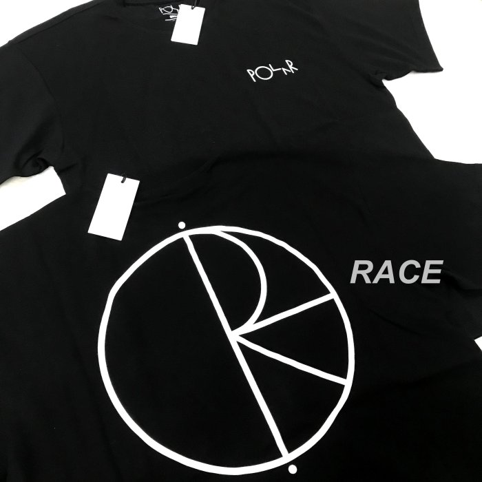 【RACE】POLAR SKATE CO. STROKE LOGO T-SHIRT T恤 短袖 基本款 瑞典 黑 白