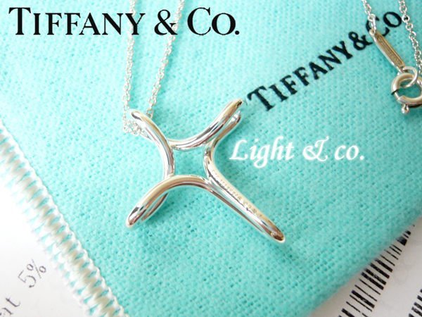 【Light & co.】專櫃真品已送洗 TIFFANY & CO 925純銀 新款 無限 十字架 水滴 項鍊 經典款 十字