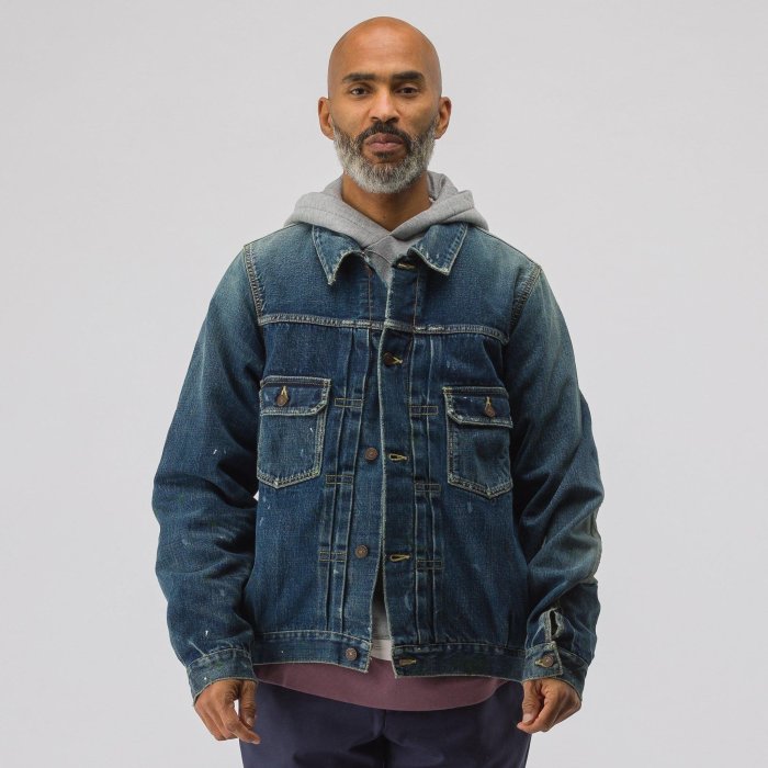 希望商店】VISVIM SS 101 JKT JUMBO DAMAGED 18AW 潑漆油污水洗牛仔