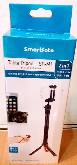 Smartfoto SF-M1 桌上型腳架套組 附 SF-C1 藍芽遙控器 定時拍照 最高91cm 承重3kg 自拍攝影