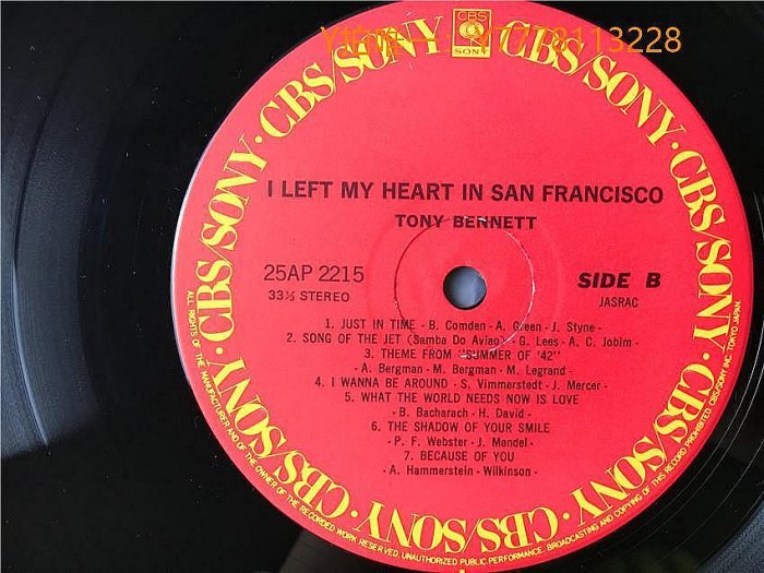 三森∞Left My Heart In San Francisco Tony Bennett Great  J版黑膠L