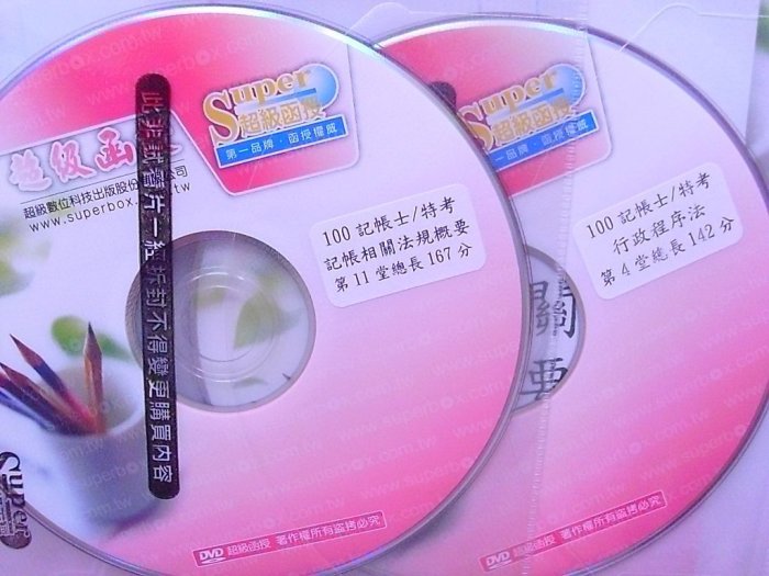 2011年~【林聰+林葉 記帳士相關法規 /行政程序法 DVD函授】~記帳士~志光超級函授~(全新未拆封!!)