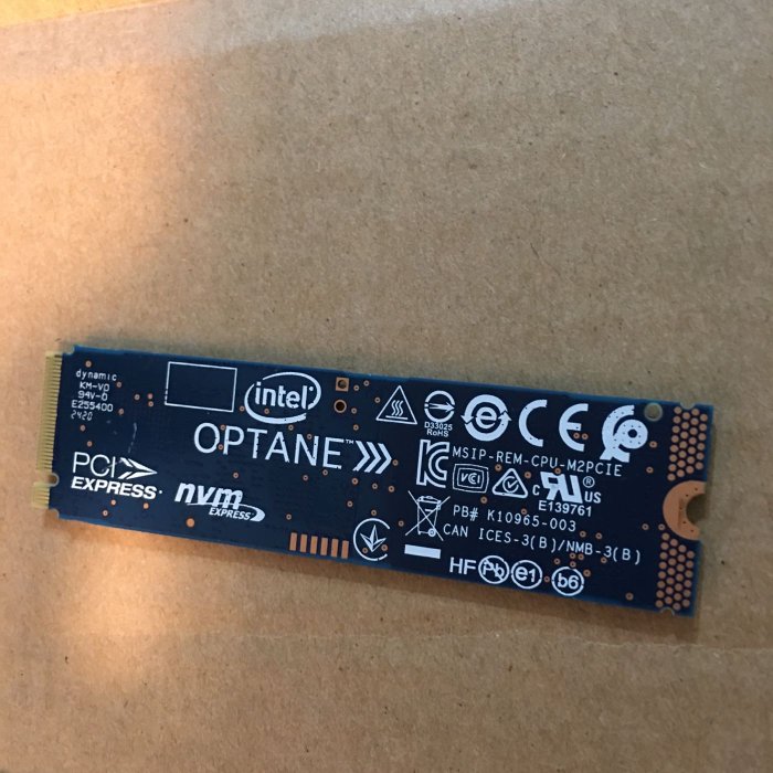 二手Intel H10 Optane 32GB + Intel M.2 PCIE 3.0 NAND SSD 1024GB(1TB)固態硬碟QLC台北可面交