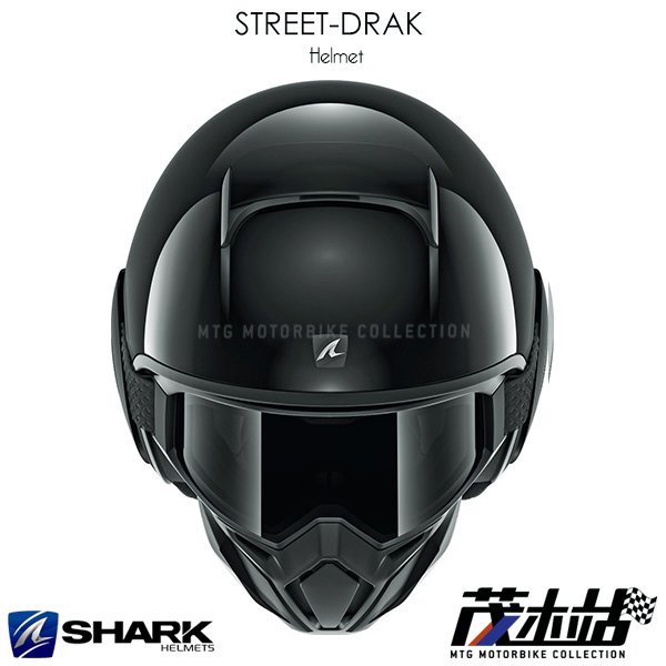 ❖茂木站 MTG❖ SHARK STREET DRAK 3/4罩 安全帽 防刮 防霧 內襯可拆 眼鏡溝 2019。亮黑