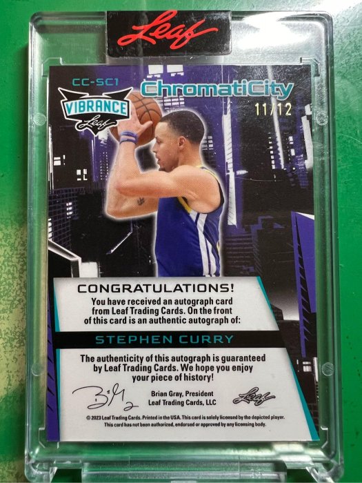 Stephen Curry Leaf ChromatiCity /12 簽名卡 貼簽