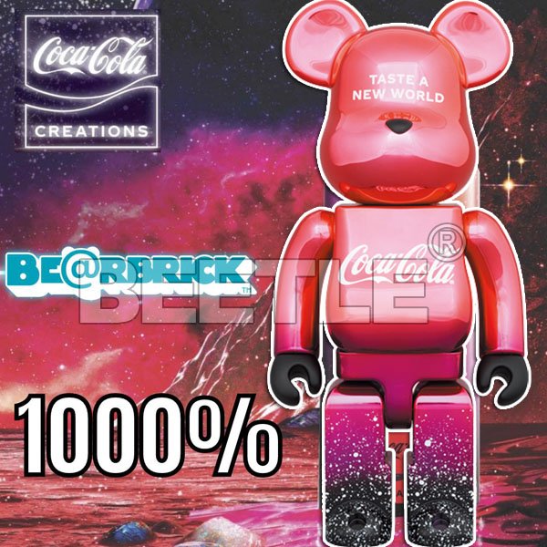 BEETLE BE@RBRICK COCA COLA CREATIONS 可口可樂電鍍粉色