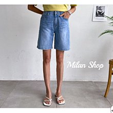 ☆Milan Shop☆網路最低價 正韓Korea獨家款 超瘦3D剪裁彈性腰牛仔3-4分小馬褲S-L$699(特價)