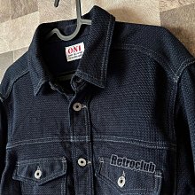 週日結標 Retro CLUB【一元起標】【全新】日本品牌 ONI Denim 刺子風 Indigo x Indigo 日本製 雙染襯衫夾克 F24420