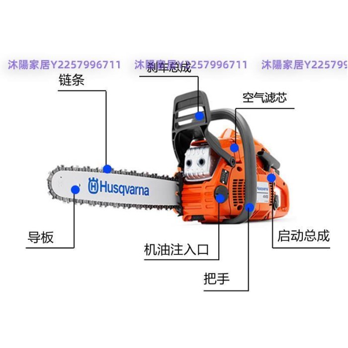 日本進口富世華445伐木鋸油鋸大功率多功能木工電鋸家用電動工具-沐陽家居