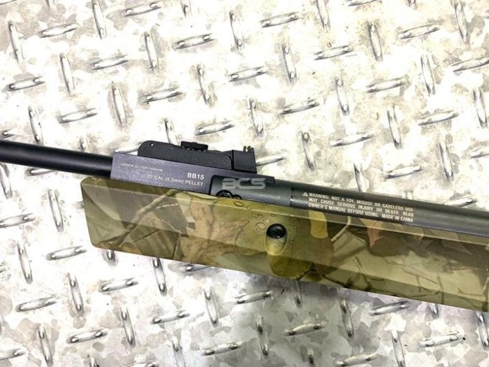 【武莊】現貨 免運NOVA VISTA BB15 CAMO5.5mm/.22喇叭彈下折空氣油壓式落葉款-NV55A001