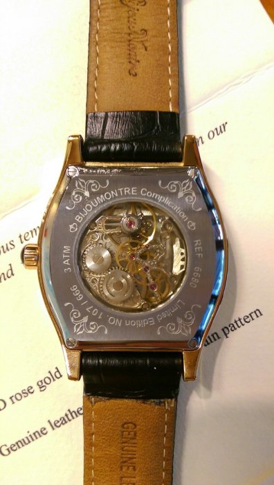 AT Classics Original 經典原創瑞士寶爵路易十四簍空機械錶玫瑰金酒桶型款(Cartier卡地亞)