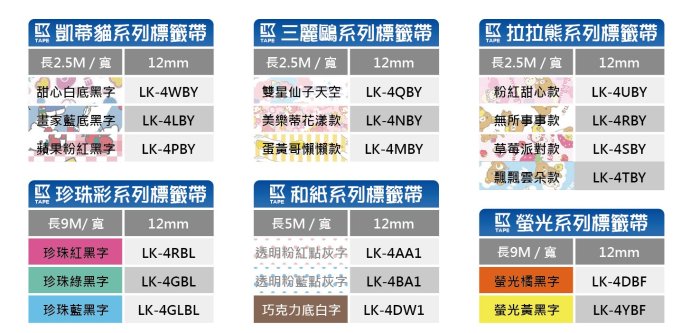 愛普生 EPSON 原廠標籤帶(透明/一般/粉彩/黑底系列) 36mm x 9M 標籤帶 貼紙 標籤貼紙