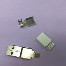 小白的生活工場*USB A公 焊線式 金屬接頭組2組裝 JKUSB4PAAHR