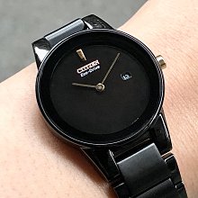 現貨 可自取 CITIZEN GA1055-57F 星辰錶 手錶 30mm 光動能 黑色面盤 黑色鋼錶帶 女錶