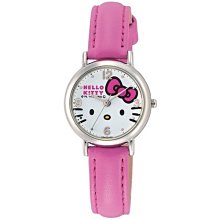 小花花日本精品♥ Hello Kitty 手錶卡通錶女錶卡通錶帶 皮革手錶生日禮物 桃色貓臉99914400