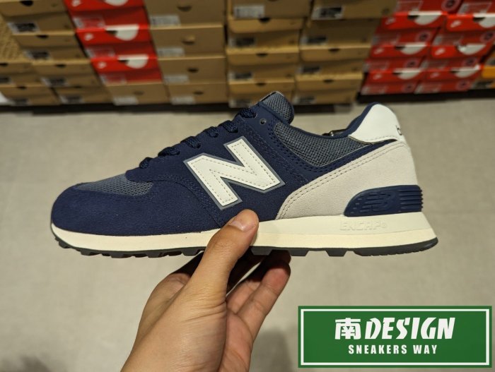 南🔥2023 5月 NEW BALANCE 574 慢跑 復古 休閒 運動 情侶鞋 男女款 藍灰 U574PO2