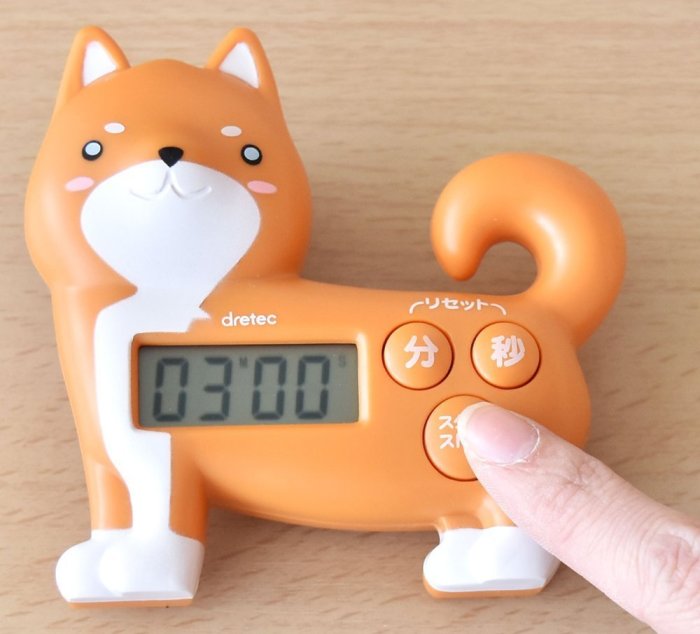 一鑫餐具【日本 DRETEC 多利科 新柴犬造型計時器 T-567 咖啡色】公司貨電子計時器