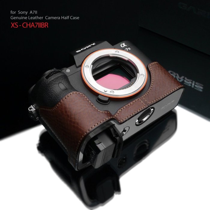 [攝影甘仔店]韓國GARIZ Sony A7II A7Rii 真皮 相機套 公司貨 皮套 相機殼(黑棕橘)