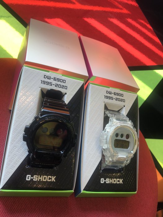 黑彩全新 CASIO G-SHOCK 25週年手錶 紀念錶 DW6900SP 1JR 7JR 太陽能 透明黑色