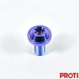 [屏東-晟信二輪] PROTI 鍛造鈦合金螺絲 M6L13-CCF01-B 適用:M6x13mm