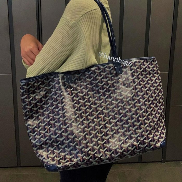 【翰貝格名牌館】全新真品 GOYARD 新款 ARTOIS 藏藍 MM TOTE 肩背 手提 拉鍊 托特包 購物包 現貨