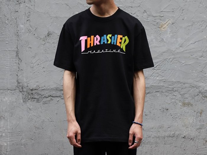 【QUEST】THRASHER 日線 HOMETOWN 70S TONE / 彩色LOGO TEE 短袖