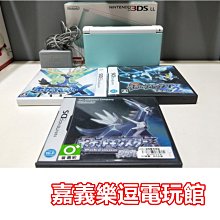 【N3DSLL 中古主機】3DS LL 日規主機 薄荷綠色+寶可夢 珍珠+黑2+X 【9成新】✪中古二手✪嘉義樂逗電玩館