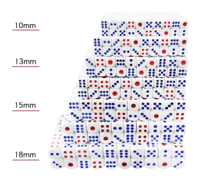 寵喵百貨 遊戲0.9cm骰子 十八啦 骰子遊戲 六面骰子 玩大小點 麻將骰子 吹牛骰子 塑料骰子粒 玩點數 壓克力骰子