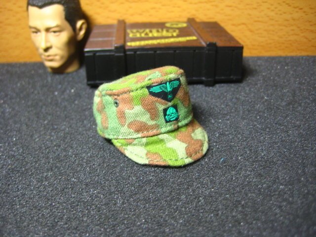 WJ1二戰部門 德軍骷髏師1/6精緻迷彩野戰小帽一頂