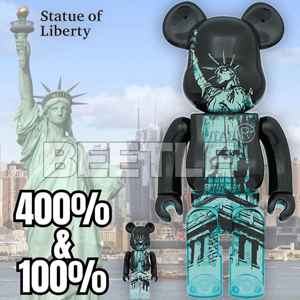 BEETLE BE@RBRICK 自由女神STATUE OF LIBERTY 美國庫柏力克熊100% 400