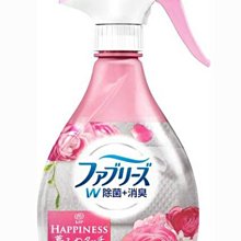 【JPGO】日本製 P&G Febreze 除菌W 布製品.衣物 芳香消臭噴霧~Happiness 古典玫瑰#699