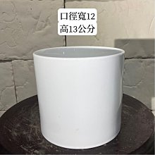 新/芯晨花園三民店進口盆器/直筒白色亮光陶瓷盆器/桌上型/參考尺寸：口徑寬12高13公分/下標請先詢問是否還有現貨 或至現場選購