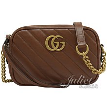 【茱麗葉精品】全新商品 GUCCI 專櫃商品 634936 GG Marmont 18cm 牛皮斜背相機包.焦糖棕 預購無現貨