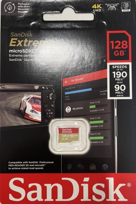 SanDisk 128GB 128G microSDXC Extreme【190MB/s】microSD SD 記憶卡